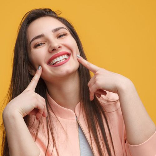 Lady smiles radiantly