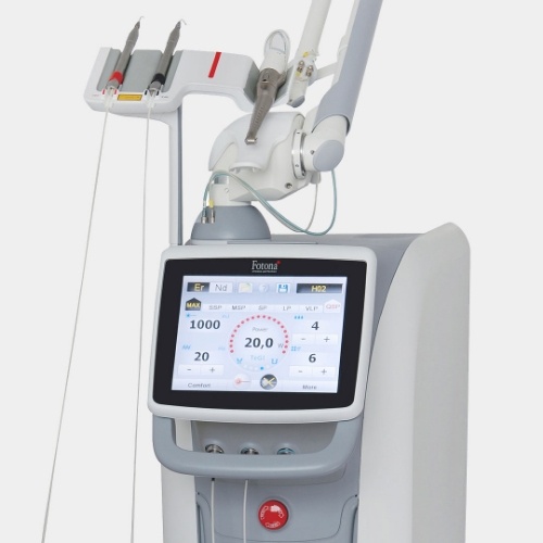 Fotona Lightwalker dental laser with an attached computer monitor