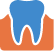 Animated tooth within receding gums icon