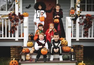 kids dressed up to trick-or-treat