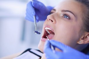 young woman at dental checkup