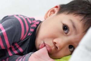 toddler child thumb-sucking