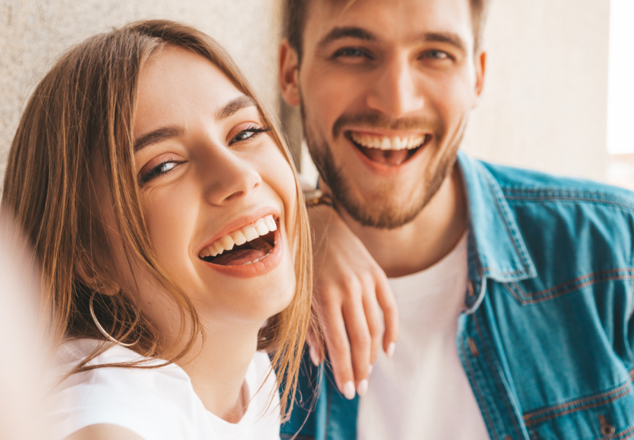 Smiling couple